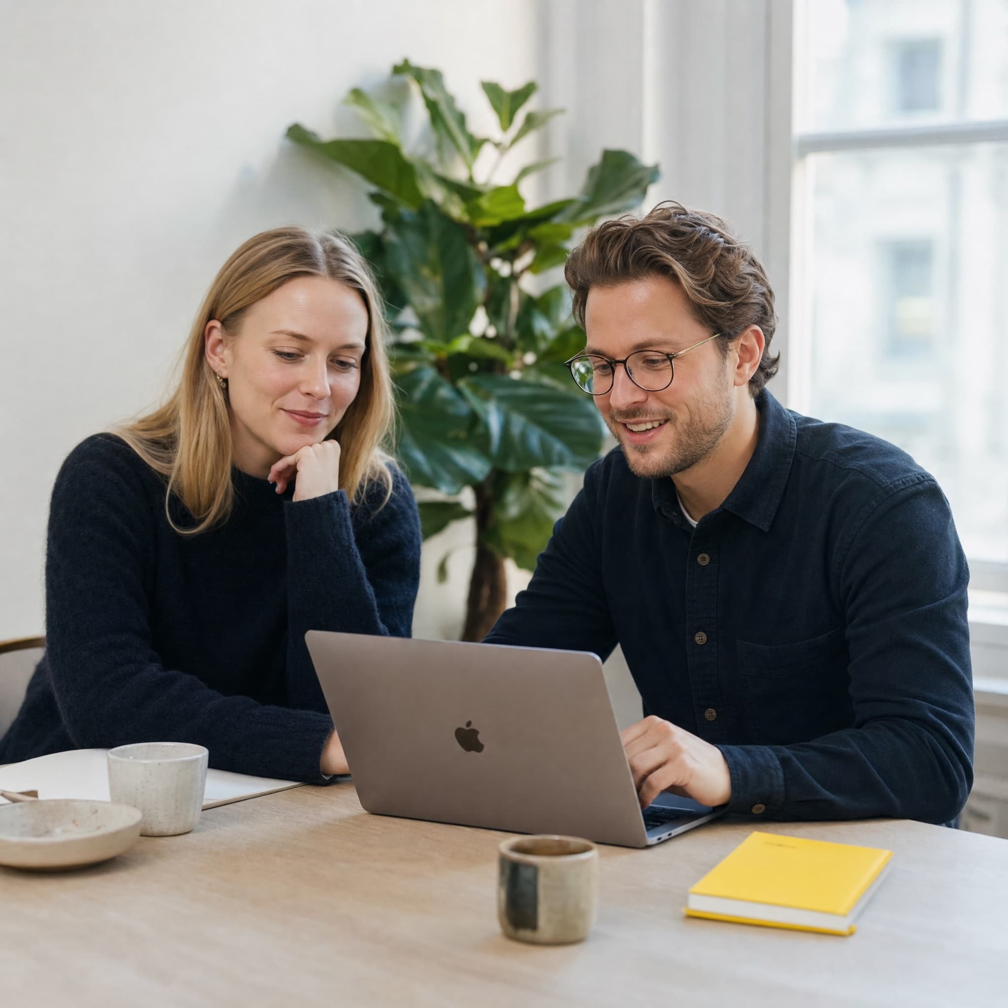Webhuset-kollegaer i samarbeid