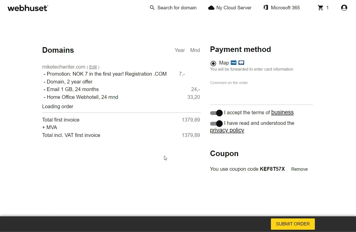 domain payment